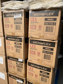 Case 1000 Ansell Microflex CE5 755 Controlled Environment Gloves 12" Nitrile