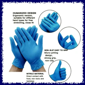 100 4mil INDIGO or BLUE Nitrile Medical Disposable Exam Gloves Latex Powder Free