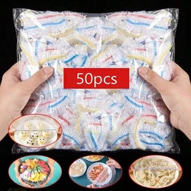 300Pcs Disposable Food Covers Stretch Elastic Wrap Bowl Fruit Fresh Kitchen Lids