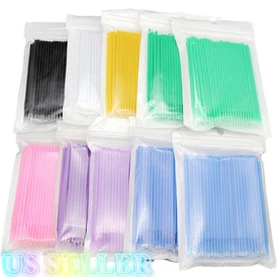 100/300pcs Disposable Makeup Micro Eyelash Brush Swab Applicators Mascara Wands
