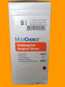 MediChoice Polyisoprene Sterile Surgical Gloves 8.5 Powder Free 829284