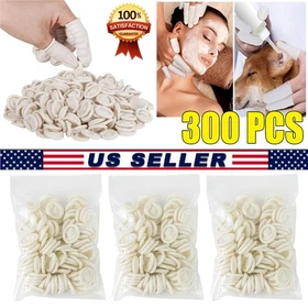300x Latex Finger Cots Finger Protectors, Disposable Medium Sized Finger Gloves