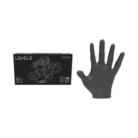 L3VEL3 Level3 Black Nitrile Barber Salon Stylist Gloves 100CT -Free Shipping