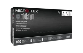 Box of the best Black Nitrile Gloves: 100 Microflex Midnights