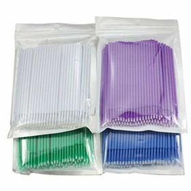 100Pcs Dental Disposable Bendable Micro Brush Applicator/Long Type/Taper Brush