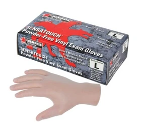 MCR Saftey SensaTouch 5 Mil Clear Vinyl Gloves, 5010 Series, 1 Case, Free Ship