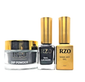 Gel Polish 18ml + Nail Lacquer 18ml +Dip Powder 2oz RZO Trio 3-in-1 Nail System