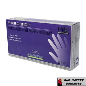 Adenna PRECISION Violet Nitrile Disposable Exam/Medical Gloves 4 Mil Powder Free