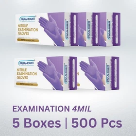 PARAMOUNT&reg; Levander 4mil Nitrile Gloves(Powder/Latex Free)Size: S/M/L/XL 500 Pcs