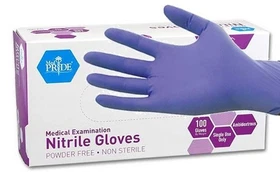 MedPride Powder-Free Nitrile Medical Exam Gloves SM - MED - LGE  (Pack of 100)