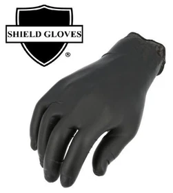 Shield Glove Black Nitrile Disposable Gloves Powder Latex Free Select Size Mil