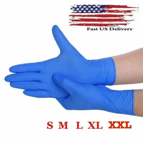 MEDPRAYER Nitrile Exam Cleaning Gloves 4 Mil (100 in Box) Blue choose size