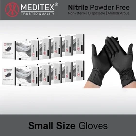 MEDITEX&reg; Black Exam Nitrile Gloves Powder-Free Disposable 4mil 1000 PCS