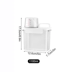 1100ml/1800ml/2300ml Laundry Detergent Dispenser Powder Empty Bottle Storage Box
