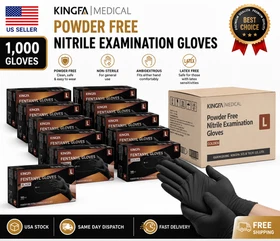 Heavy Duty 6 Mil Black Nitrile Gloves Powder-Free Latex-Free Disposable 1000 Pcs