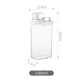 Airtight Laundry Detergent Dispenser w/ Measuring Cup &ndash; 1.8L/2.3L Storage Jug