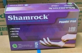 Shamrock Latex Hand Gloves 100ct/box XS, S, M, L 60600 