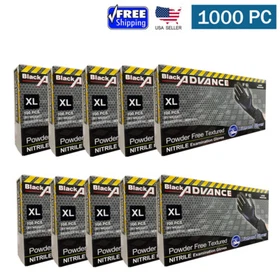 6 Mil Black Exam Nitrile Disposable Gloves Powder Free Case 1000 PC S M L XL XXL