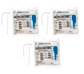 300pcs Saliva Ejectors Disposable Clear/Blue, White/White (3 Bgs) $8.64/Bg