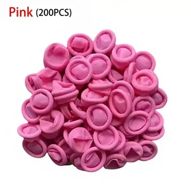 200pcs Multi-Color Disposable Latex Finger Cots Powder-Free Anti-Slip - NEW