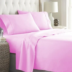 Prime Sheet Collection Select Item & Size 1000 TC Organic Cotton Pink Solid