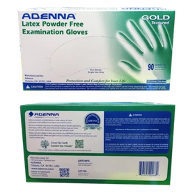 ADENNA Gold Textured Latex Exam Gloves Powder Free, GLD26, ON SALE PRICE!!!