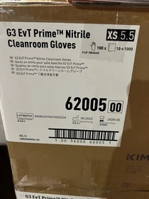 Kimberly-Clark 62006 KIMTECH G3 EvT Prime CleanRoom Nitrile Glove 1000 Gloves/Bo