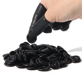 Disposable Hygienic Finger Cots for fingertip protection Medium 100 pcs 3 colors