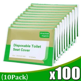 100 pcs Disposable Toilet Seat Covers Toilet Seat Cover Portable USA Seller.