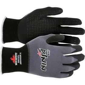 MCR Safety Ninja BNF Work Gloves N96797 Nitrile Grip Nylon Spandex M L