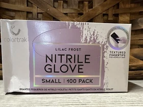 Colortrak Luminous Collection Disposable Nitrile Gloves 100 Pack Lilac Frost ...