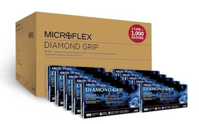 MicroFlex Diamond Grip Powder Free Latex Gloves (1,000/CASE, MED, LG, XL)