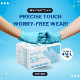 1000Pcs Paramount 4 Mil Nitrile Exam Gloves S/M/L/XL Latex-Free Medical Grade