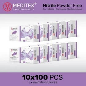 MEDITEX&reg; Disposable Exam Nitrile Gloves Purple Powder Free 4mil 1000 PCS