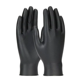 PIP Ambi-Dex Grippaz 67-246 Black Nitrile Gloves 6mil S&ndash;XXL Disposable