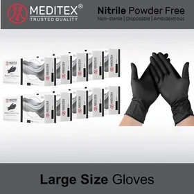 Black Nitrile Exam Powder-Free Disposable Gloves 4 mil,  1000 PCS