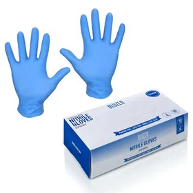 Blue Nitrile Gloves Disposable Protective Gear Premium Powder /Latex free BLUZEN