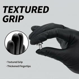 GP Craft Black Nitrile Gloves: Tough 5 Mil Disposable Latex-Free 100 Count