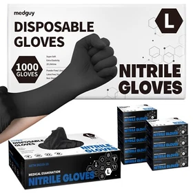 Disposable Nitrile Gloves 4.5mil Black Powder-Free Food-Safe Cleaning Exam Glove