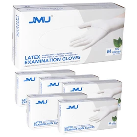 JMU Latex Gloves Disposable Exam/Medical Cleaning Gloves 5 Mil Powder Free 1000
