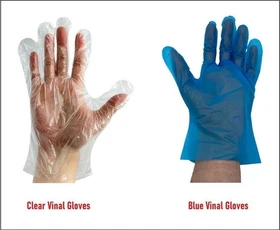 Disposable TPE Vinal Gloves Food Service 2 Mil Select Color Size and Pieces
