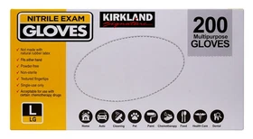 Kirkland Signature Nitrile Exam Multi-Purpose Gloves, 200ct ~ SELECT - SM,MED,LG