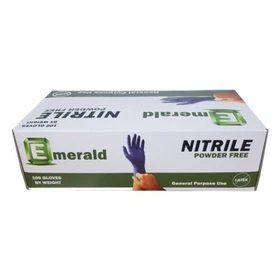 Nitrile Gloves Large Powder Free Emerald Rubber Gloves Non-Latex Free Ship
