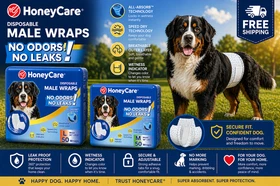 HONEY CARE All-Absorb A24 Male Dog diabers, 50 Count, Large