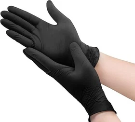 Disposable Large size Black Nitrile Powder free Gloves