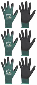 3- MaxiFlex 34-8743 Micro Foam Nitrile Coated ANSI A2 Cut Resistant Work Gloves