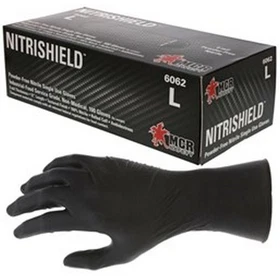 MCR Safety 6062 NitriShield&trade; Stealth&trade; 12" 6 mil Black Disposable Powder-Free