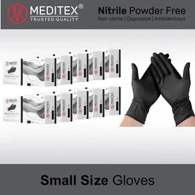 MEDITEX&reg; Black Exam Nitrile Gloves Powder-Free Disposable Gloves 4mil 1000 PCS