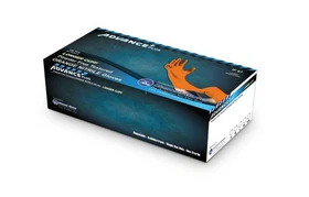 Heavy Duty 11" Long Cuff Orange Nitrile Disposable Gloves 6mil Powder Free 100