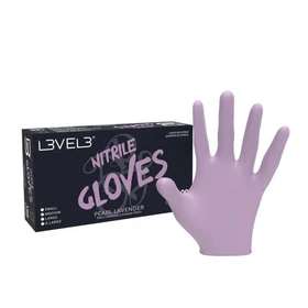 L3VEL3 Level3 Pearl Lavender Nitrile Barber Salon Gloves 100CT -Free Shipping